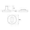 Condenas - Descondenas - Condena Descondena con Roseta SV-345 Ø50mm PVD Latón Mate