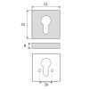 Bocallaves - Bocallave Seguridad Cuadrado SVB303 Inox Negro