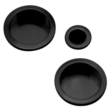Kit Corredera Redondo de Paso SV-CCDR Negro Mate