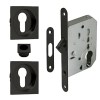 Cerraduras puerta corredera - Kit Cuadrado Puerta Corredera con Llave SV-KITBC Negro