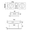 Cerraduras puerta corredera - Kit Cuadrado Puerta Corredera con Llave SV-KITBC Negro