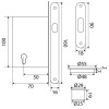 Cerraduras puerta corredera - Kit Redondo Puerta Corredera con Llave SV-KITB Negro
