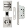 Cerraduras puerta corredera - Kit Cuadrado Puerta Corredera de Condena SV-KITC Cromo Satinado