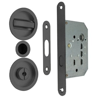 Kit Redondo Puerta Corredera de Condena SV-KITR Antracita
