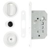 Kit Redondo Puerta Corredera de Condena SV-KITR Blanco Mate