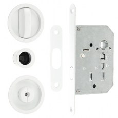 Kit Redondo Puerta Corredera de Condena SV-KITR Blanco Mate