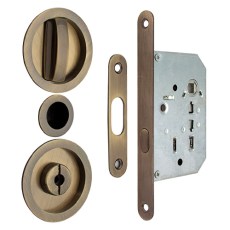 Kit Redondo Puerta Corredera de Condena SV-KITR Cuero