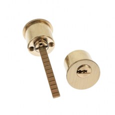Cilindro Seguridad T60 Redondo Regulable para Cerraduras TS Dorado