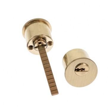 Cilindro Seguridad T60 Redondo Regulable para Cerraduras TS Dorado