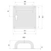 Manillón con Placa TC170 Inox Bocallave 47 mm Mano Derecha