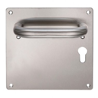 Manillón con Placa TC170 Inox Bocallave 47 mm Mano Izquierda
