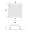 Manillón con Placa TC170 Inox Bocallave 47 mm Mano Izquierda