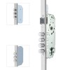 Cerradura Seguridad TLB 3 Puntos 2110mm E50 Cerradero 45mm Plata Sin Cilindro