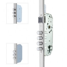 Cerradura Seguridad TLB 3 Puntos 2110mm E50 Cerradero 45mm Plata Sin Cilindro