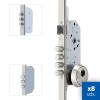 Cerradura Seguridad TLB 3 Puntos E50 Cerradero 45mm Plata (8 uds)