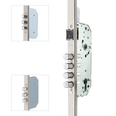 Cerradura Seguridad TLB 3 Puntos E50 Cerradero 45mm Inox sin Cilindro