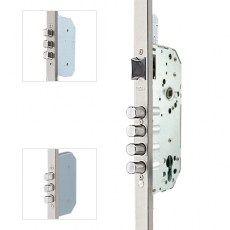 Cerradura Seguridad TLB 3 Puntos E50 Cerraderos Cortos Inox sin Cilindro