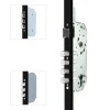 Cerradura Seguridad TLB 3 Puntos E60 Cerraderos Cortos Negro sin Cilindro