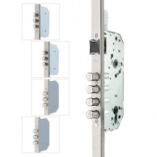 Cerradura Seguridad TLBF 5 Puntos Frontales E50 Cerradero 45mm Inox Sin Cilindro
