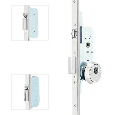 Cerraduras de seguridad - Cerradura Seguridad TLPN 3 Puntos con Rodillo E50 Inox Sin Cilindro