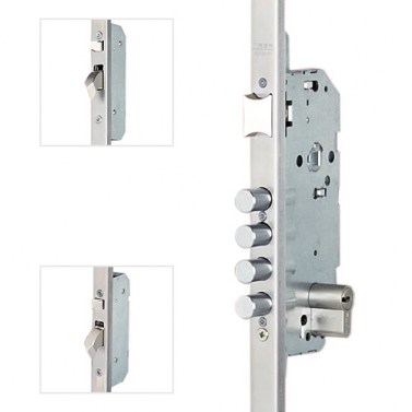 Cerradura Seguridad TMB Motorizada 3 Puntos E50 Cerradero 45 mm Inox