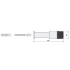 Topes puerta - Tope 3 Pared 125mm Inox