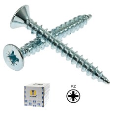 Tornillos y Tacos - Tornillo Cabeza Plana Pozidriv Zincado Caja