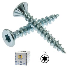 Tornillos y Tacos - Tornillo Cabeza Plana Torx Zincado Caja