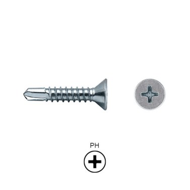 Tornillos y Tacos - Tornillo 7504P Broca Rosca Chapa Cabeza Avellanada Zincado