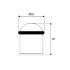 Topes puerta - Tope Puerta Rosca H30 Zamak Níquel Satinado