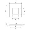Tiradores embutir - Tirador Embutir Cuadrado TR06002 70x70 mm Inox
