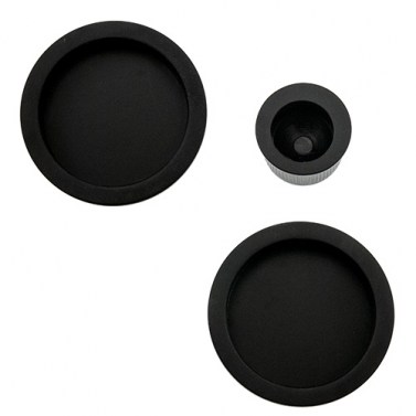 Kit P35 Corredera Paso Redondo Negro Mate