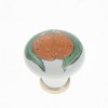 Pomo Porcelana Dibujo Naranja 32 mm
