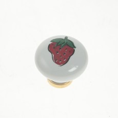 Pomo Porcelana Dibujo Fresa 32 mm
