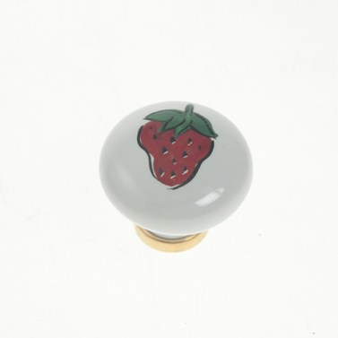 Pomo Porcelana Dibujo Fresa 32 mm