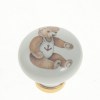 Pomo Porcelana Dibujo Osito 32 mm