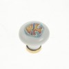 Pomo Porcelana Dibujo Pez 32 mm