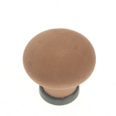 Pomo Arcilla Liso Base Bronce 28 mm