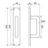 Manillones con placa - Manillón TR220 con Placa Recta Inox Mate