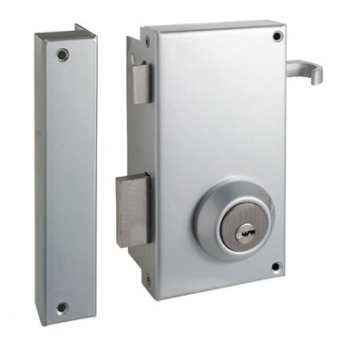 Cerradura Monopunto TS10 Cilindro Regulable Izquierda Plata