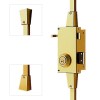 Cerradura Seguridad TS30 3 Puntos Cilindro Regulable Derecha Dorado