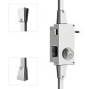 Cerradura Seguridad TS30 3 Puntos Cilindro Regulable Izquierda Plata