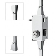 Cerradura Seguridad TS30 3 Puntos Cilindro Fijo Derecha Plata
