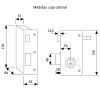 Cerradura Seguridad TS30 3 Puntos Cilindro Fijo Izquierda Dorado