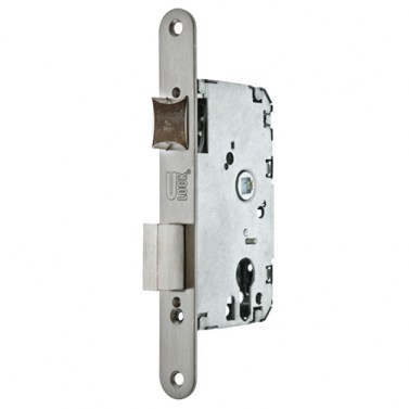 Cerraduras puerta madera - Cerradura U10P/50 Canto Redondo Hierro Efecto Inox