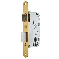 Cerraduras puerta madera - Cerradura U10P/50 Canto Redondo Hierro Latonado