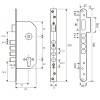 Cerraduras de seguridad - Cerradura Seguridad U200 E50 mm Canto Redondo Efecto Inox