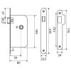 Picaportes - Picaporte de Paso U250 50 mm Canto Redondo Latón
