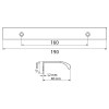 Tirador Hexa 160 mm Oro Cepillado
