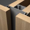 Perfil Gola Vertical Central Curvo 2,5 m Plata Mate